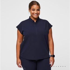 Figs Rafaela Scrub Top-Navy